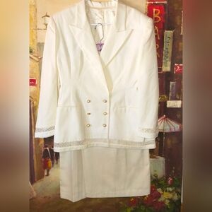 RAFAEL Ivory Blazer And Skirt